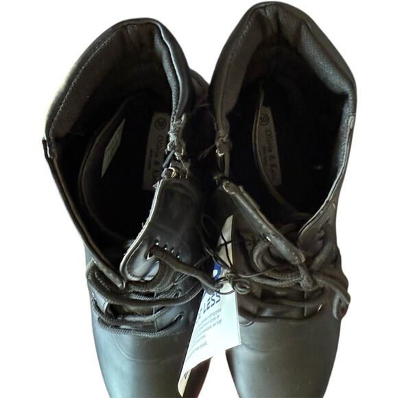 New Womens Olivia & Kate New York Black Combat Lace / Functional Zip Boots Sz 10 - Picture 5 of 6